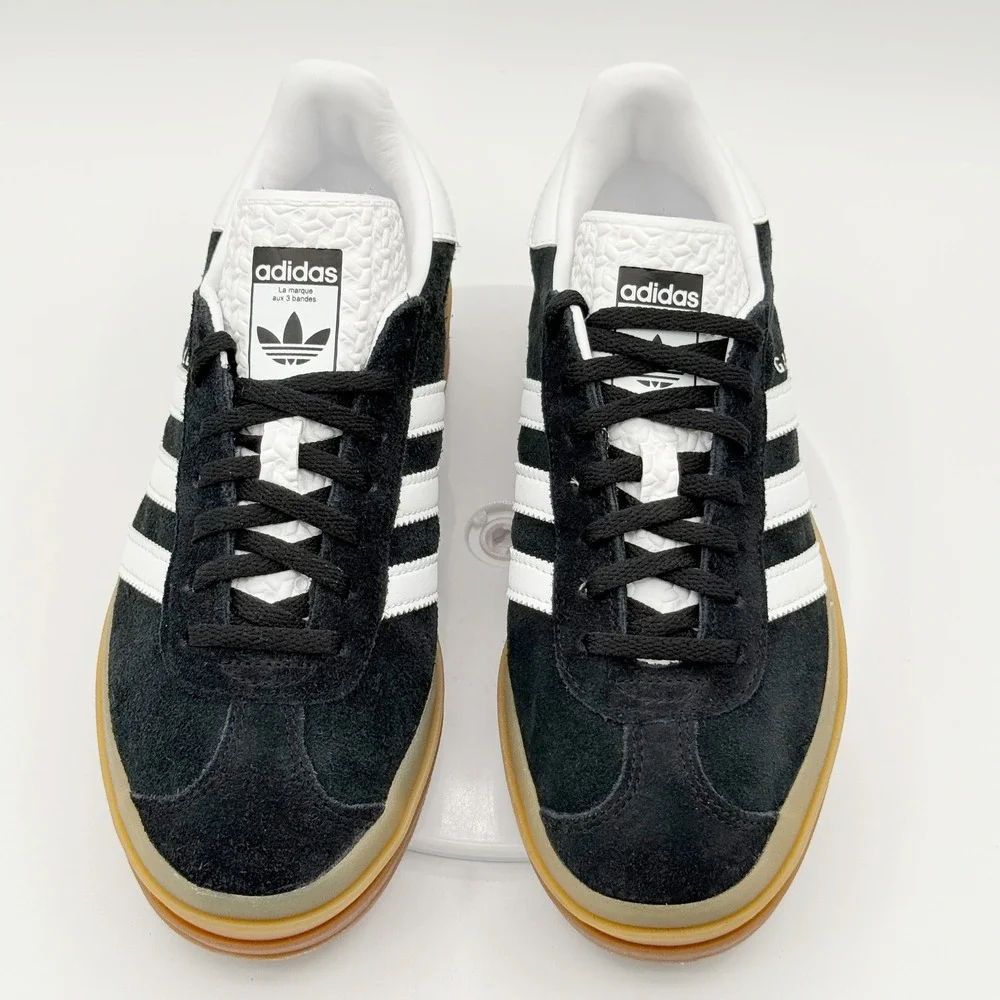 Adidas Gazelle Bold Womens Shoes Size 8.5 Black/Gum Sneakers IE0876 - NEW - Picture 3 of 11